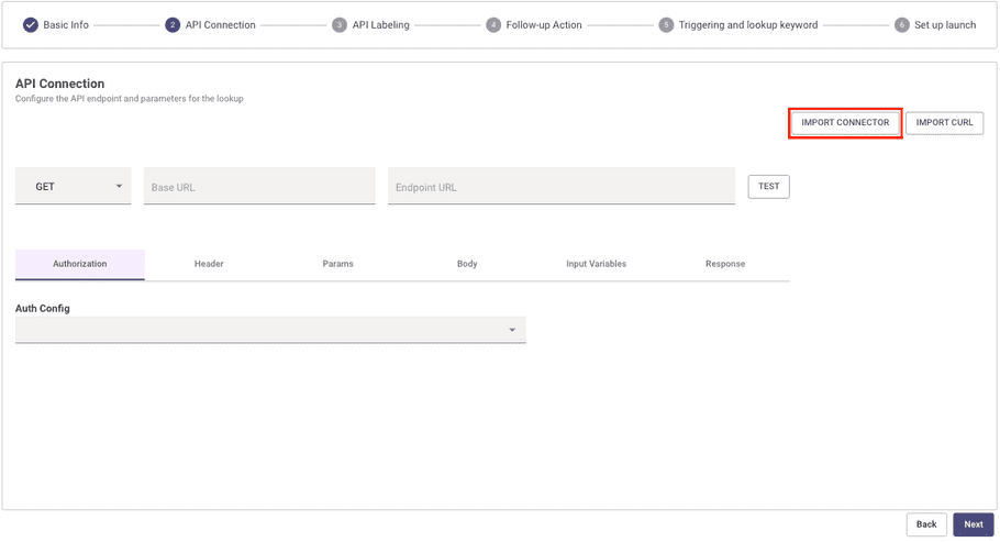 Click "Import Connector"